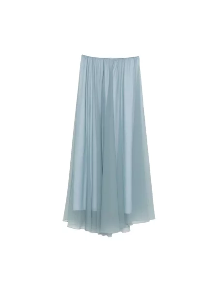 Długa spódnica maxi Forte Forte szyfonowa szara