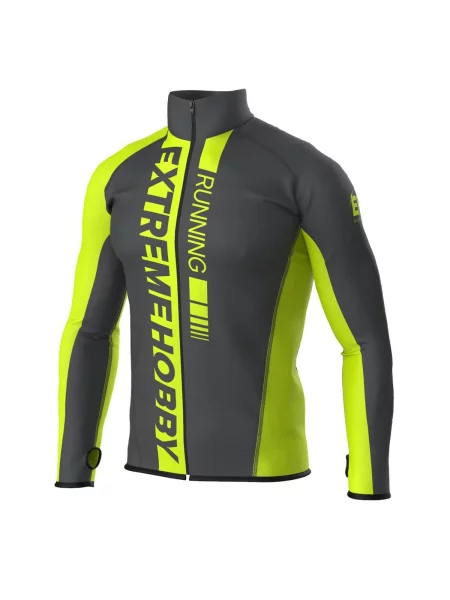 Bluza do biegania rozpinana EXTREME HOBBY DRAFT zielona