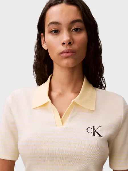 Поло Calvin Klein Jeans в полоску желтое