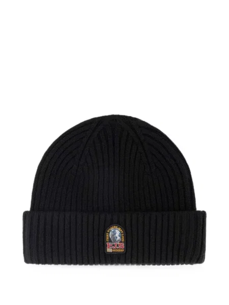 Căciulă Parajumpers tricotate cu autograf negru