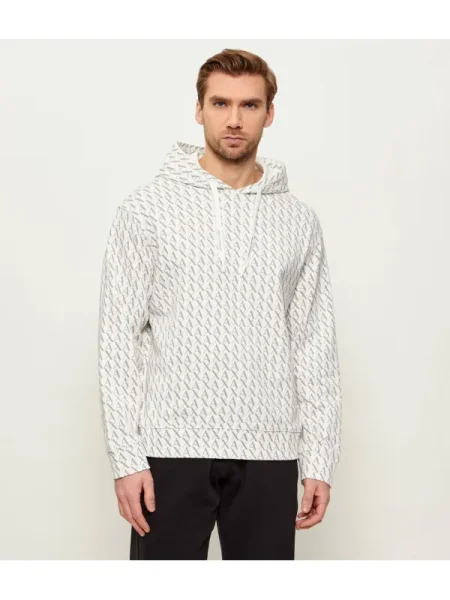 Armani Exchange Hanorac | Relaxed fit alb