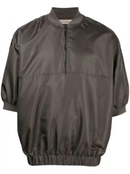 С яка суичър с цип Fear Of God Essentials сиво