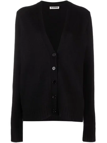 Cardigan Jil Sander de lână negru