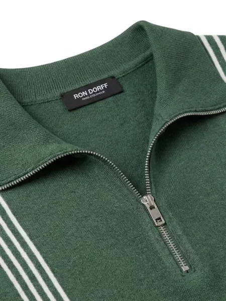 Tricou polo Ron Dorff cu dungi verde