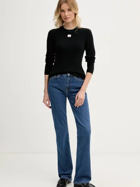 Calvin Klein Jeans Pulover črna