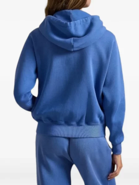 Hanorac cu glugă Polo Ralph Lauren cu dungi cu imagine albastru