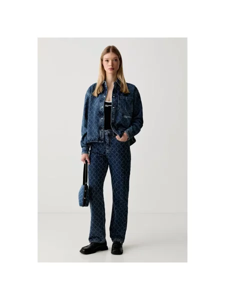 Karl Lagerfeld Jeans koszula jeansowa niebieska