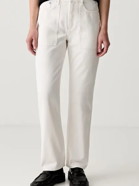 Karl Lagerfeld Jeans blugi straight pentru femei bej