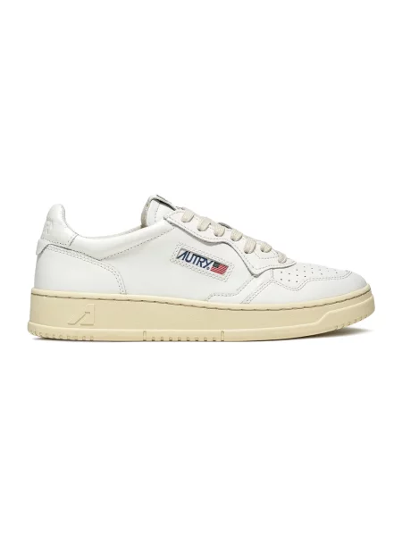 Sneakers Autry Medalist Low Man Leat/ Leat Wht/ Wht EUR 41 białe