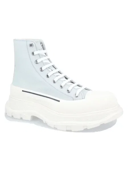 Botki Alexander Mcqueen płócienne niebieskie