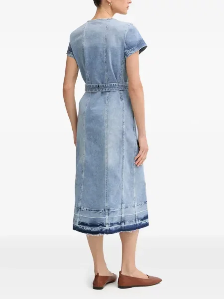 Cu centură rochie din denim Marc Aurel albastru
