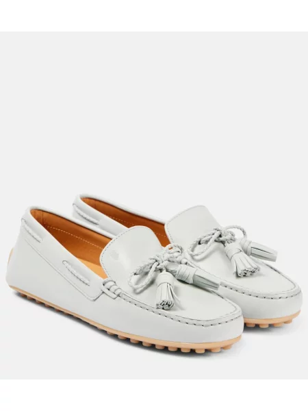 Usnjene loaferke Tod's siva