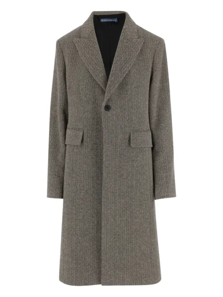 Koszula Polo Ralph Lauren w jodełkę jednorzędowa sztruksowa brązowa