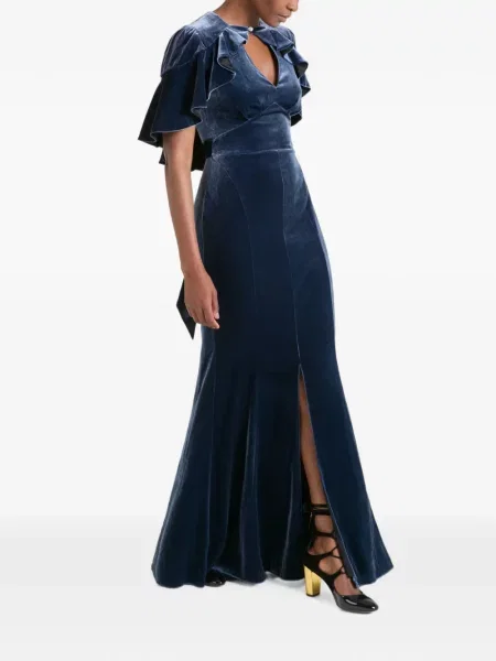 Rochie maxi Temperley London albastru