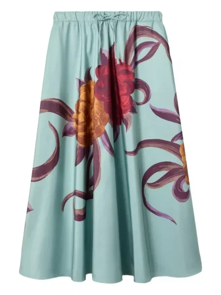 Fustă La Doublej cu model floral cu imagine albastru