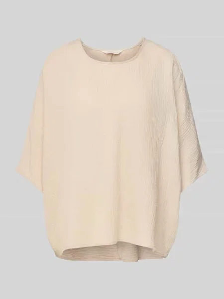 Bluzka o kroju relaxed fit z okrągłym dekoltem Apricot