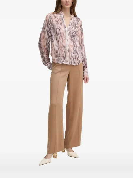 Cămașă Guess cu imagine cu model leopard roz