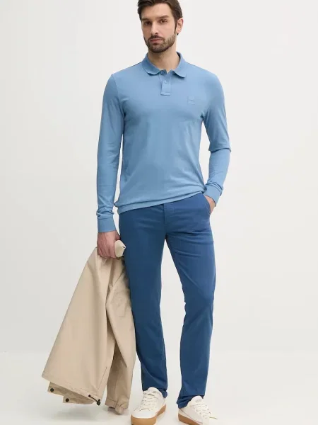 BOSS Orange pantaloni chinos pentru bărbați din cu Chino_slim portocaliu