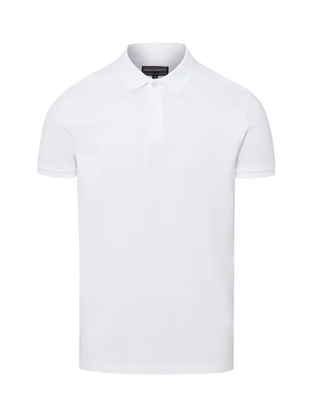 Finshley & Harding koszulka polo Mężczyźni jednolity S biały