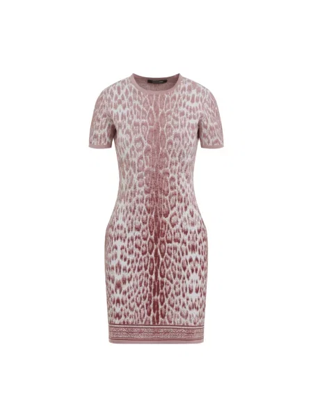 Sukienka midi Roberto Cavalli różowa