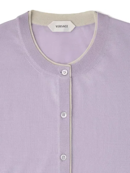 Cardigan Versace cu broderie violet