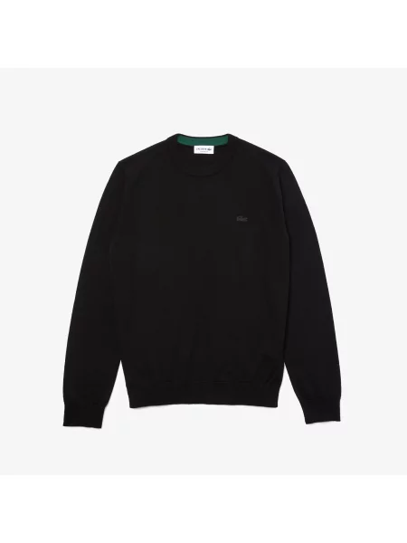 Свитер Lacoste с круглым вырезом черный
