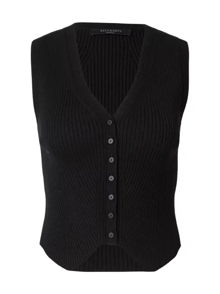 AllSaints Vestă tricotată Cruz' negru