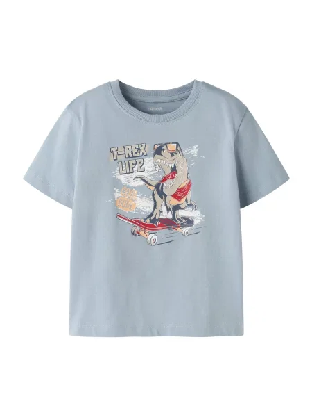 NAME IT Tricou NMMVANYO albastru deschis / gri taupe / roșu alb