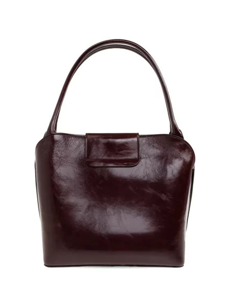 Geanta de piele Versace din piele maro