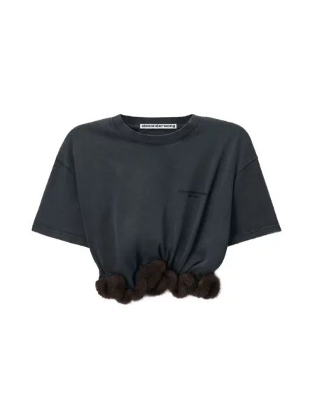 Koszulka Alexander Wang z krótkim rękawem czarna