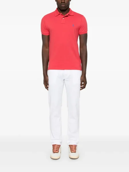 Поло тениска Polo Ralph Lauren бродирана червено