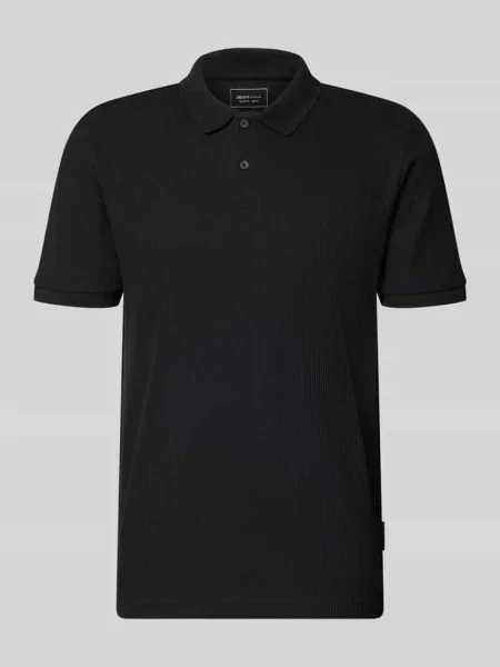 Koszulka polo z czystej bawełny o kroju regular fit Tom Tailor Denim czarna