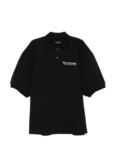 Fotbal tricou polo Willy Chavarria cu broderie negru
