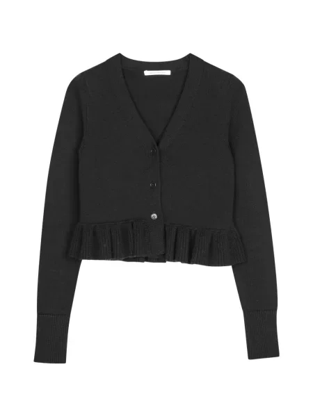 Cardigan Cecilie Bahnsen cu volane negru