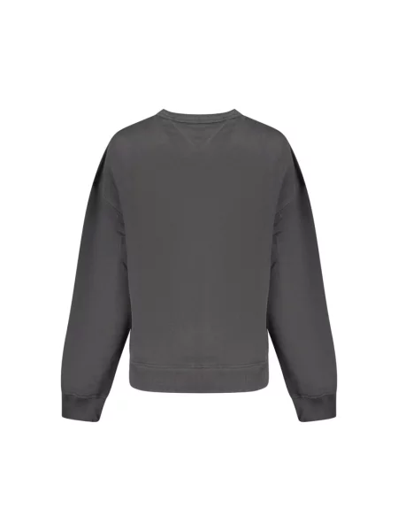 Bluza Tommy Jeans z długim rękawem z autografem czarna