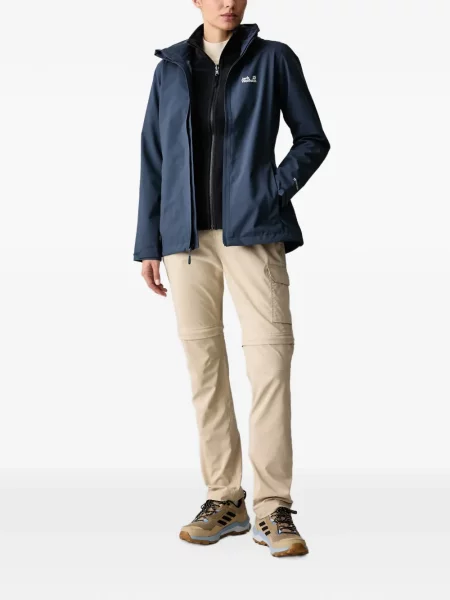 Geacă Jack Wolfskin cu glugă albastru