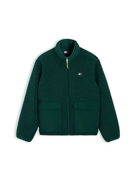 Tommy Jeans Geacă de primăvară-toamnă Essential închis verde