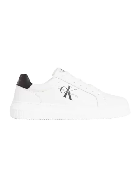 Trampki Calvin Klein Jeans z nadrukiem casual sznurowane białe