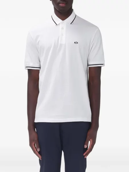 Polo Armani Exchange με σχέδιο λευκό