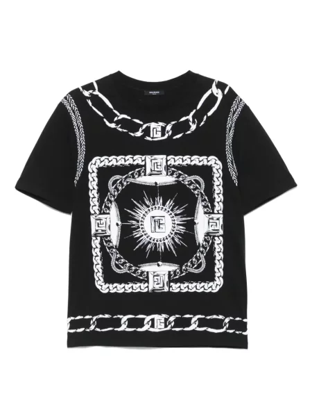 Tricou Balmain cu imagine negru