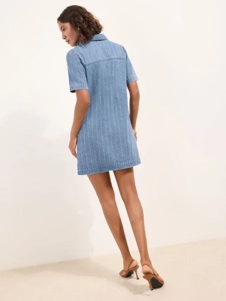 Friends Like These Rochie denim albastru
