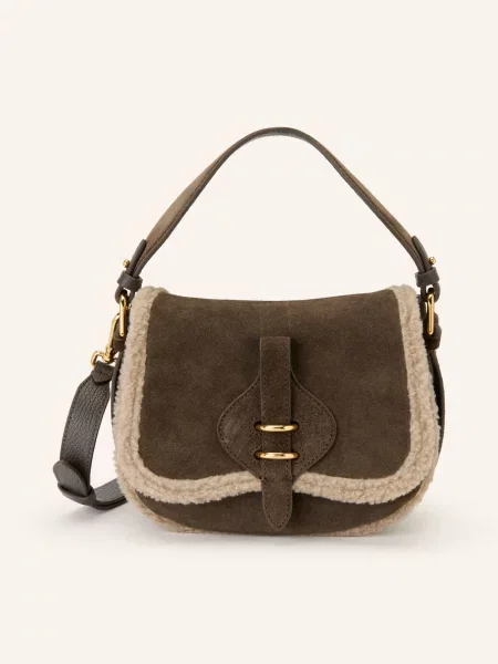 Torebka crossbody Coccinelle z klapami zielona