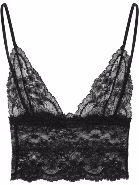 Sutien Dolce & Gabbana transparente din dantelă negru