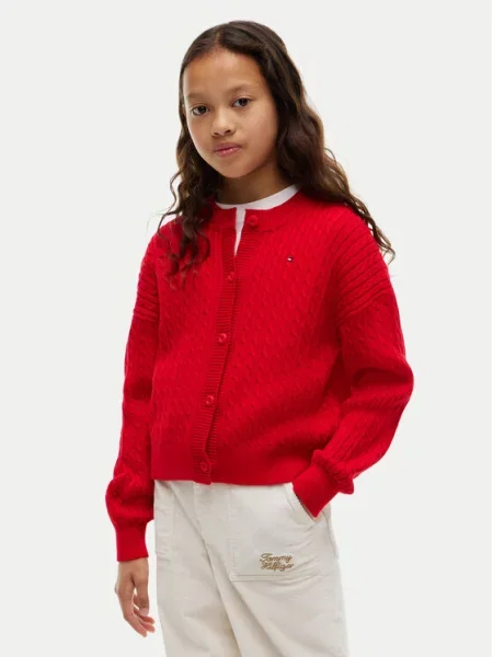 Tommy Hilfiger Кардиган червен
