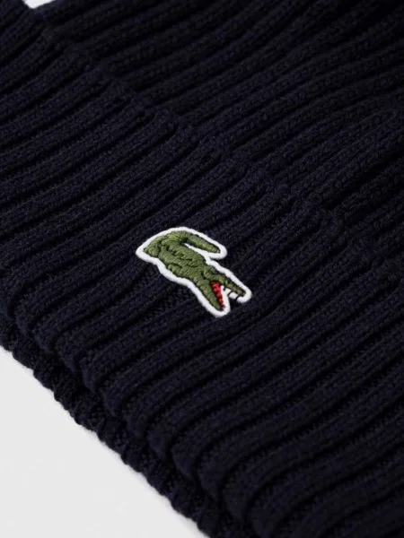 Vlněný klobouk Lacoste tmavomodrá zelený