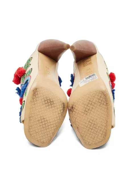Papuci tip mules Tory Burch cu broderie