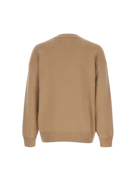 Sweter Msgm wełniany beżowy