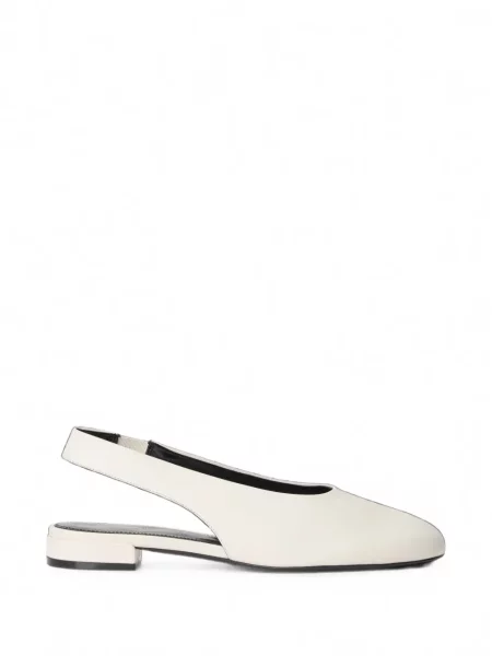 Pantofi cu toc Stuart Weitzman din piele slingback alb