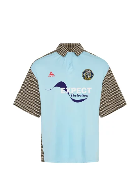 Kostkované polotričko Martine Rose modré