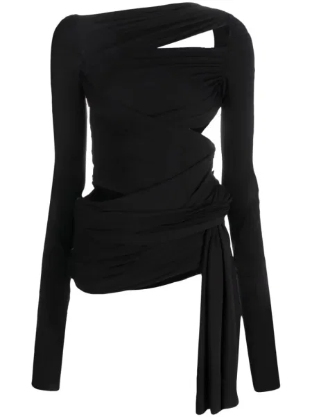 Top The Attico drapat negru
